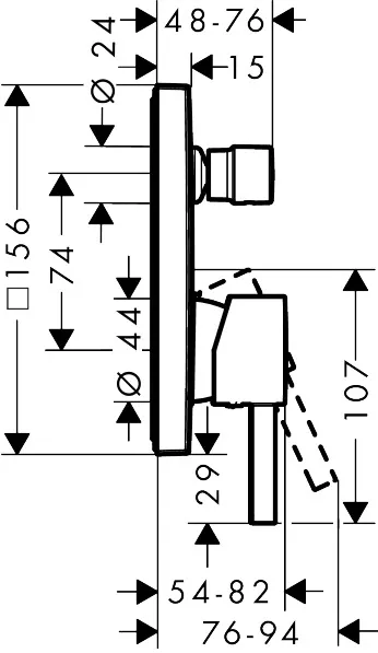Wannenmischer Unterputz Finoris Fertigset chrom Wannenmischer Unterputz Finoris Fertigset chrom