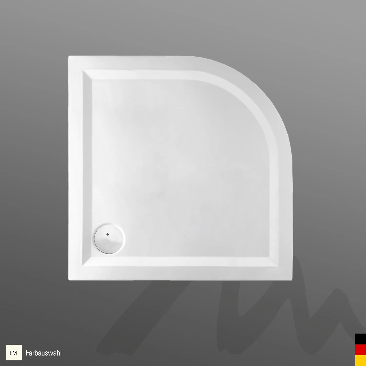 Mauersberger aphylla Acryl-Duschwanne Viertelkreisform 100 SF R:55