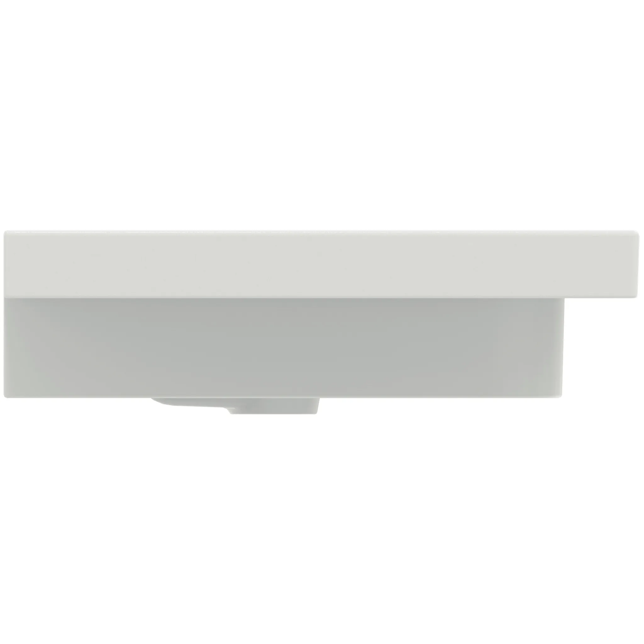 Waschbecken „Extra“ 121 × 51 × 15 cm, Hahnlochposition mittig in Seidenweiß