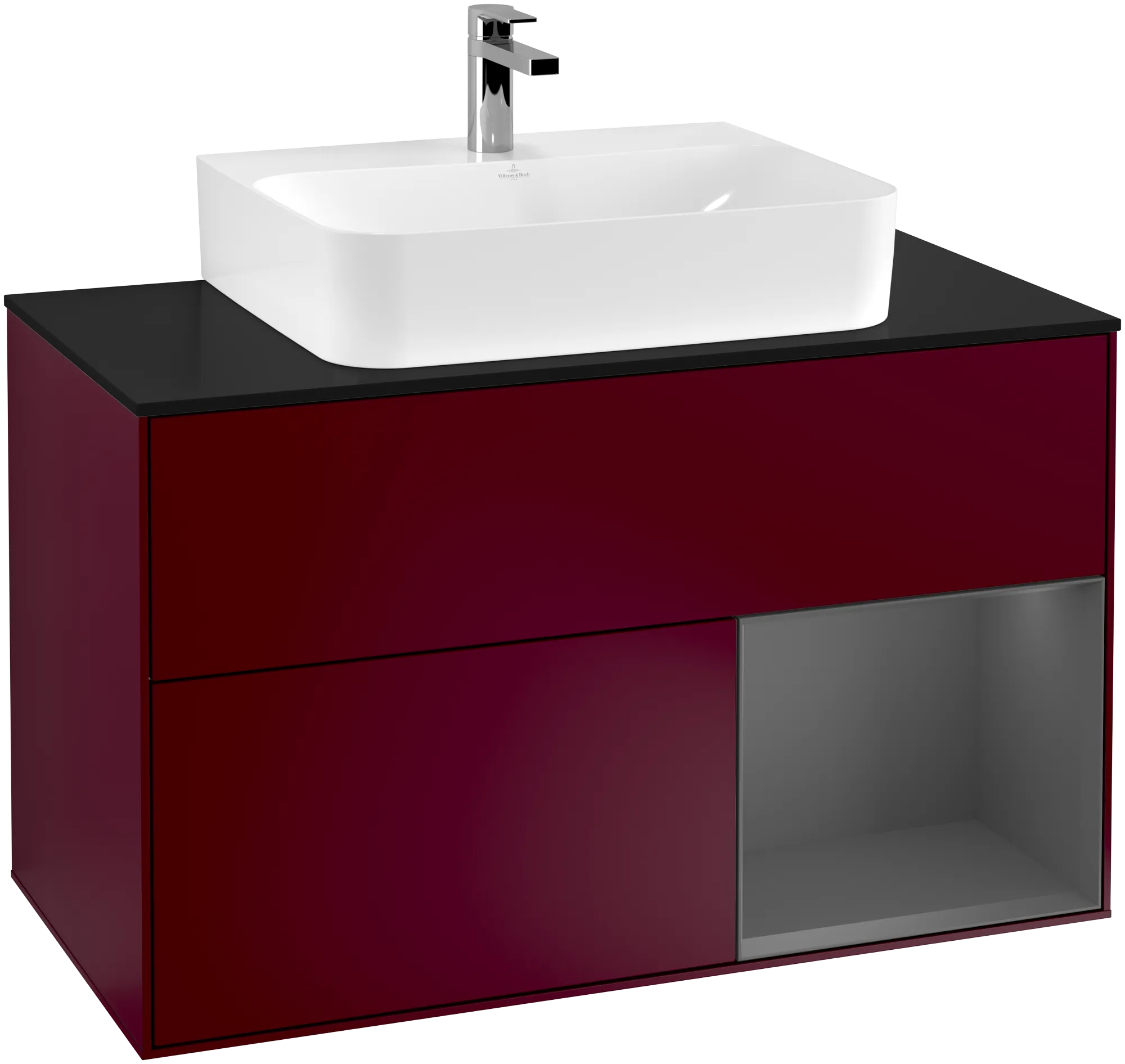 Villeroy & Boch Waschbeckenunterschrank Finion F12, 1000 x 603 x 501 mm, mit Beleuchtung, 2 Auszüge