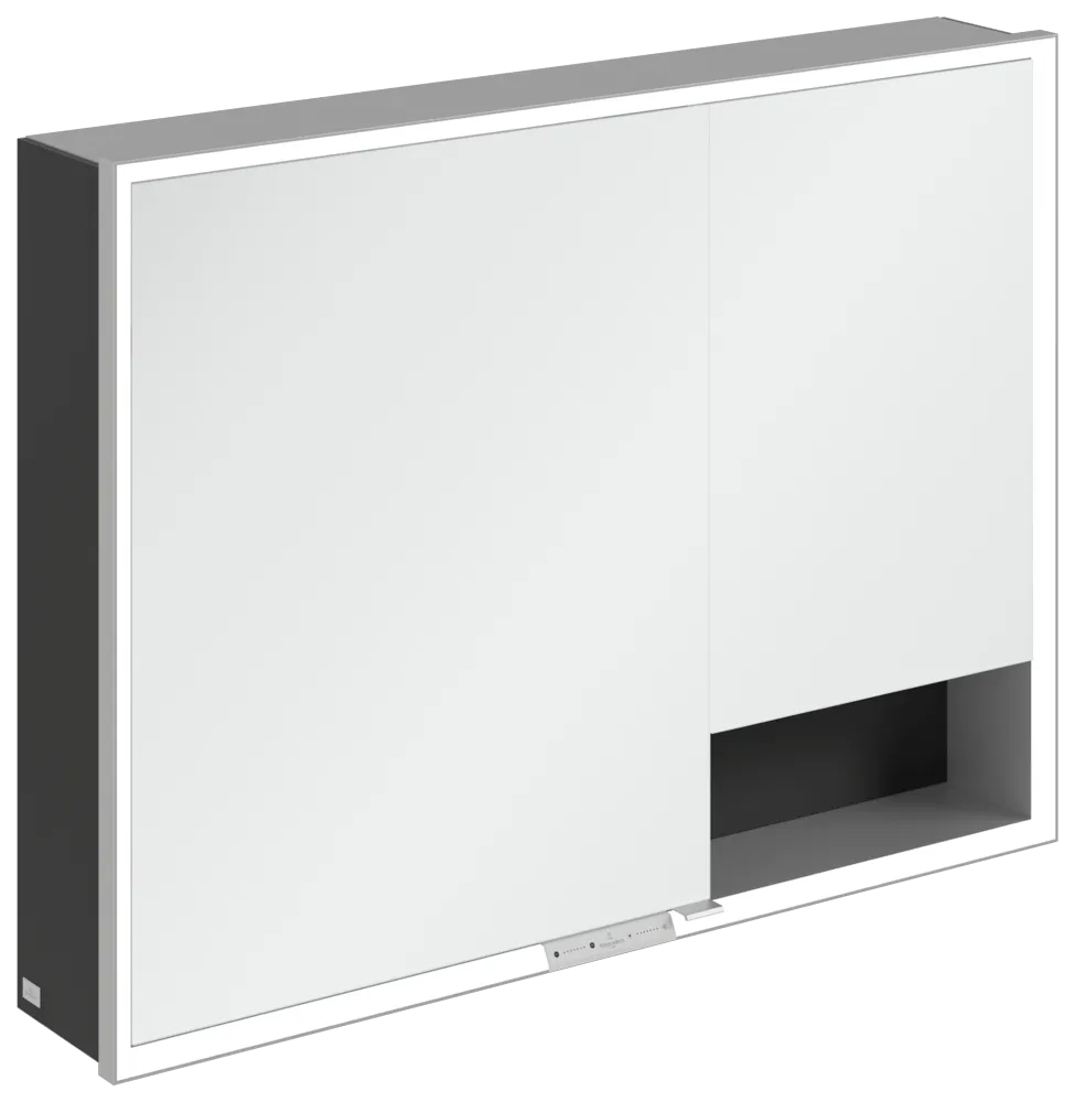 Villeroy & Boch Aufputz-Spiegelschrank „My View+“ 1000 × 750 × 168 mm in Volcano Black Villeroy & Boch Aufputz-Spiegelschrank „My View+“ 1000 × 750 × 168 mm in Volcano Black