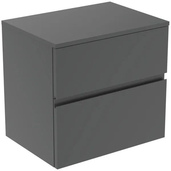 Ideal Standard Waschtischunterschrank Finesse Anthrazit matt 602x440x558 mm 2 Schubladen Softclose Ideal Standard Waschtischunterschrank Finesse Anthrazit matt 602x440x558 mm 2 Schubladen Softclose