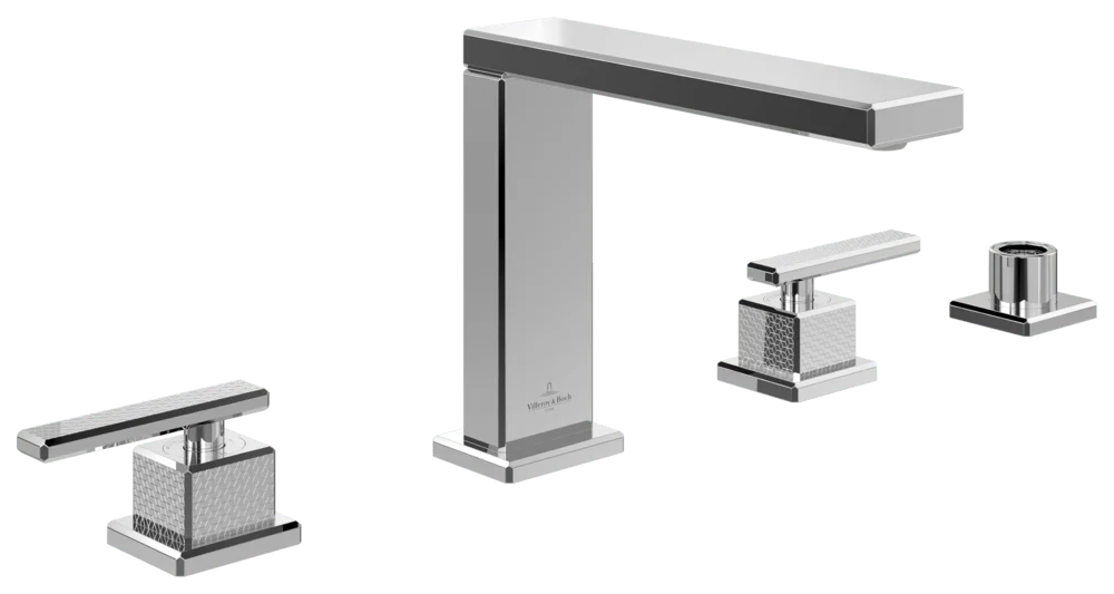 Villeroy & Boch Mettlach Vierloch-Badewannenrandarmatur TVT126002000, Chrom