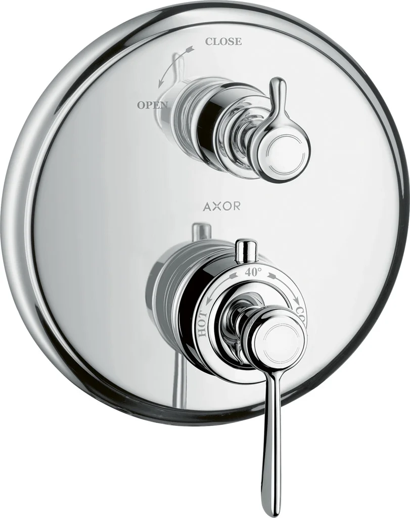Hansgrohe AXOR Montreux Thermostat Unterputz mit Hebelgriff Chrom, Keramikventil 90°, max. Durchfluss 25 l/min, einstellbare Temperaturbegrenzung Hansgrohe AXOR Montreux Thermostat Unterputz mit Hebelgriff Chrom, Keramikventil 90°, max. Durchfluss 25 l/min, einstellbare Temperaturbegrenzung