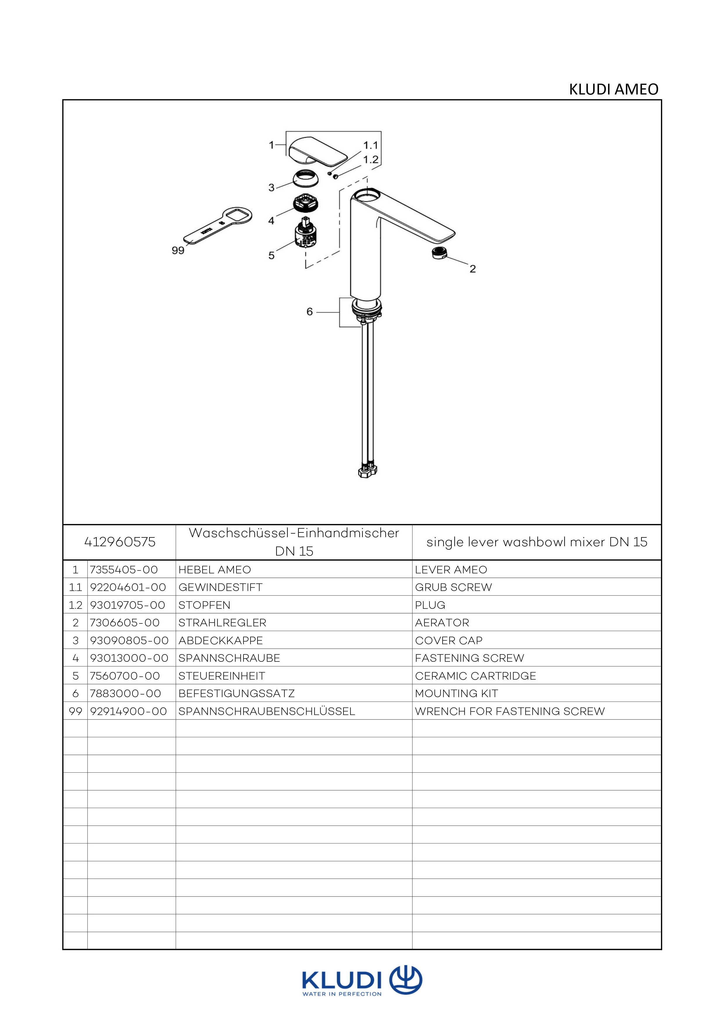 AMEO WaschschüsselEHM Auslaufhöhe 205 mm chrom AMEO WaschschüsselEHM Auslaufhöhe 205 mm chrom