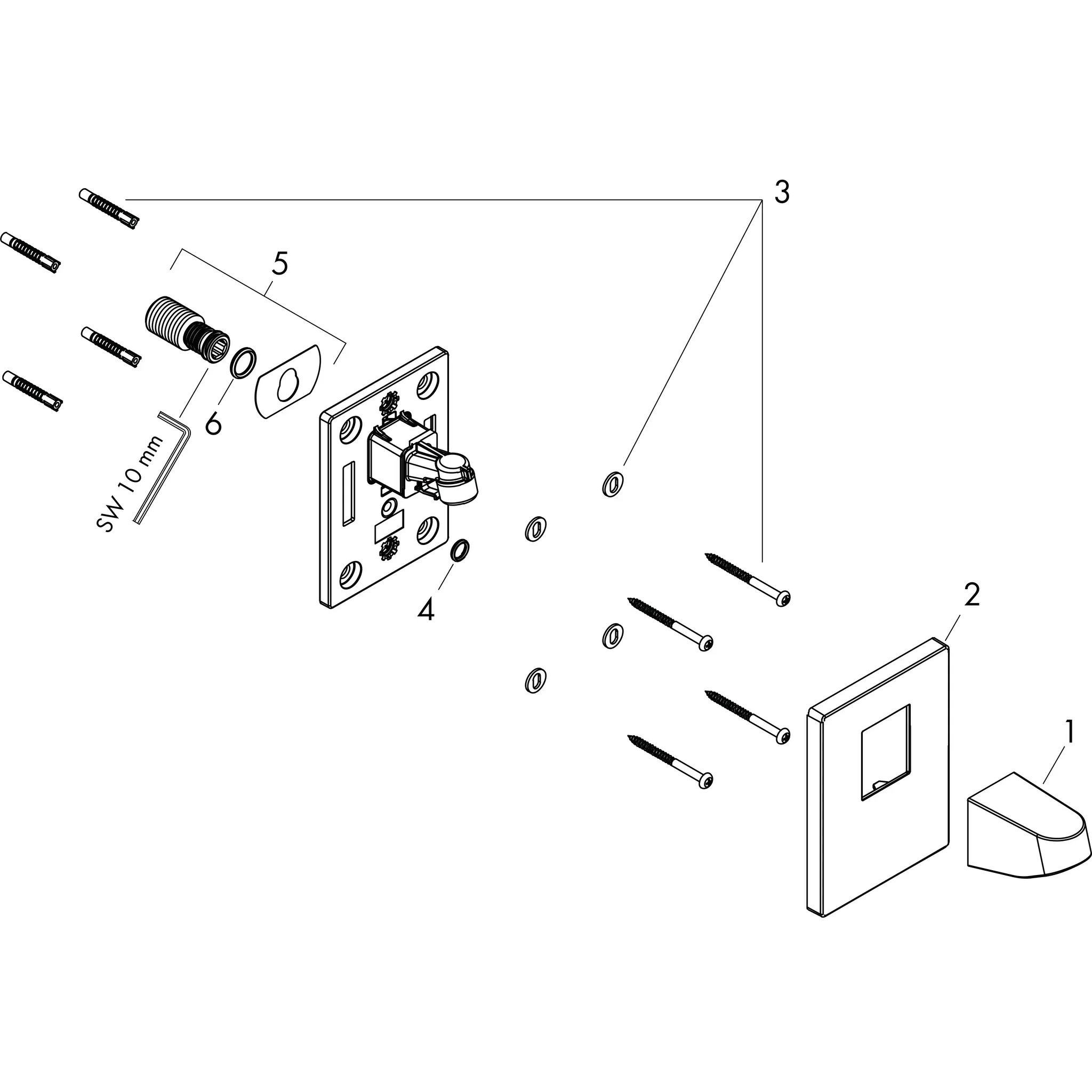 Wandanschluss Pulsify fürKopfbrause 105 chrom Wandanschluss Pulsify fürKopfbrause 105 chrom
