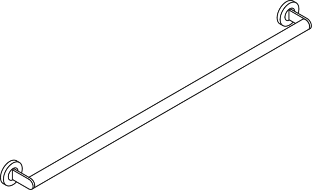 HEWI Haltegriff „System 900“ in Schwarz tiefmatt, Befestigung verdeckt HEWI Haltegriff „System 900“ in Schwarz tiefmatt, Befestigung verdeckt