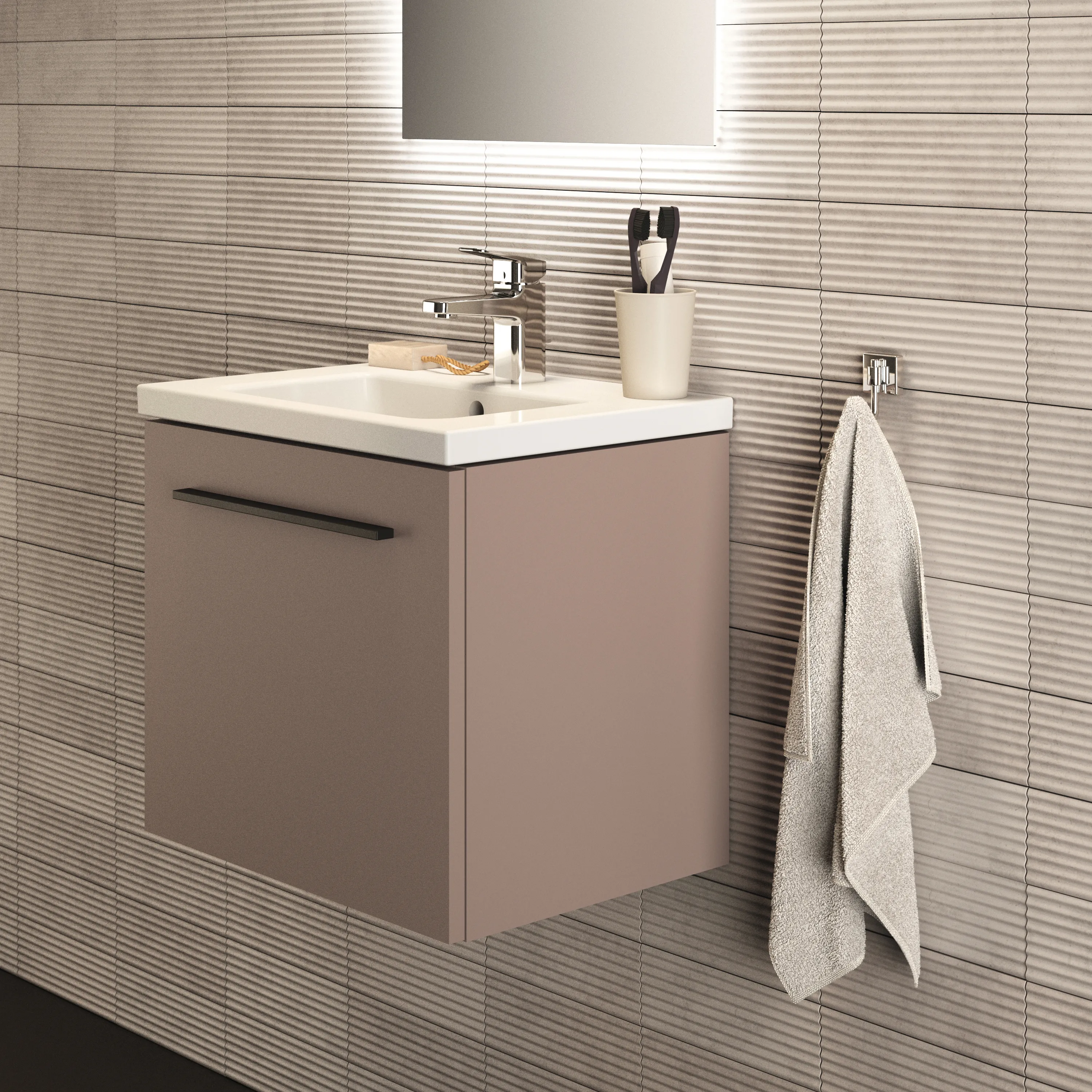 Ideal Standard Waschtischunterschrank „i.lifeS“ 50 × 44 × 37,5 cm Greige matt Ideal Standard Waschtischunterschrank „i.lifeS“ 50 × 44 × 37,5 cm Greige matt