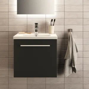 Ideal Standard Möbelwaschtischunterschrank i.life S 1 Auszug 500x375x440mm Carbongrau matt