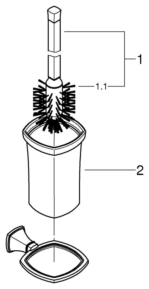 Toilettenbürstengarnitur Grandera 40946, Keramik Toilettenbürstengarnitur Grandera 40946, Keramik