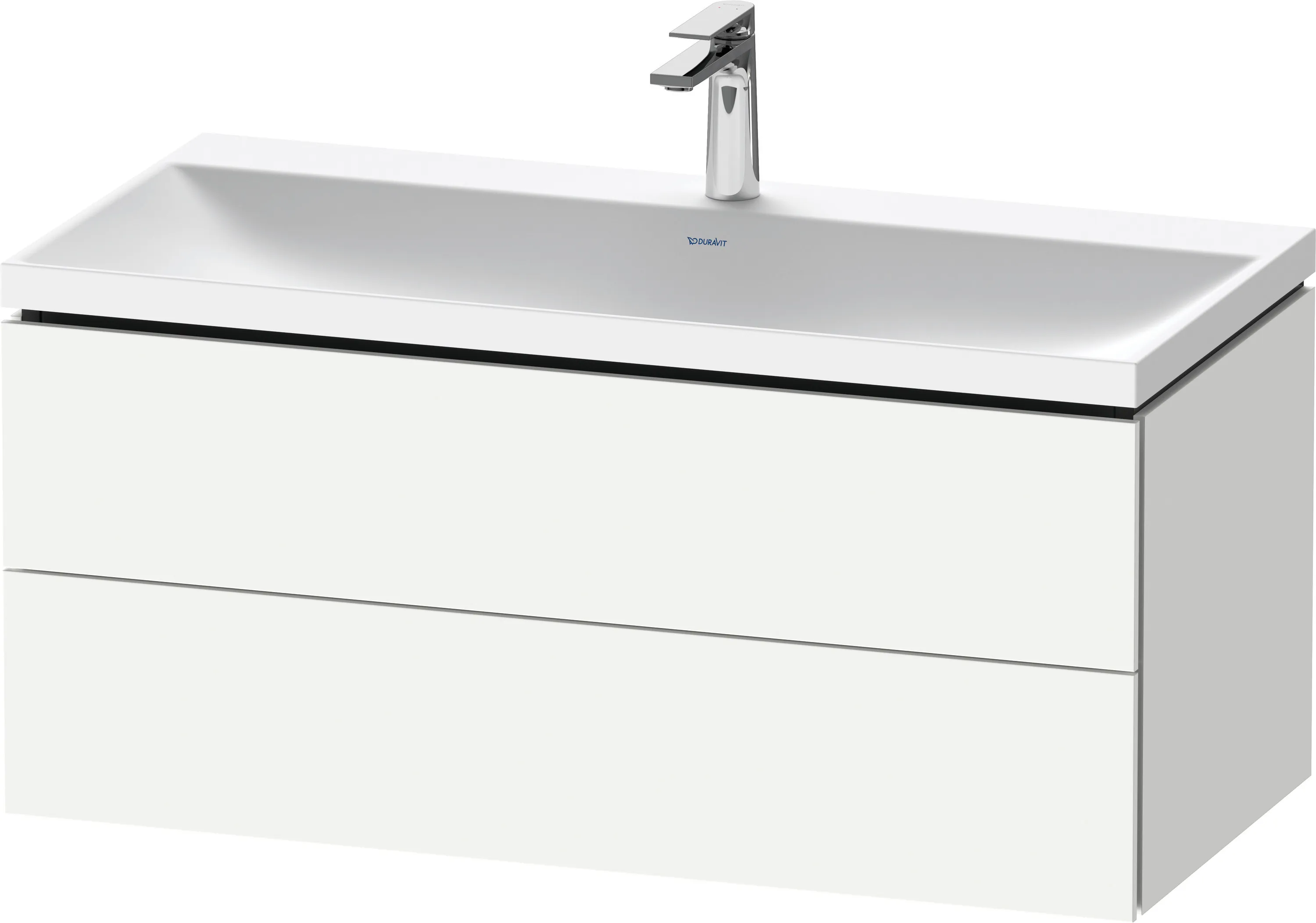 Duravit Möbelset c-shaped Set wandhängend wandhängend „L-Cube“ 100 × 48 × 48 cm Weiß Matt