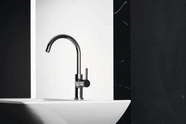 Waschtischarmatur Joy, mit hohem Auslauf, ohne Ablaufgarnitur, Ausladung 169mm, Brushed Gold Waschtischarmatur Joy, mit hohem Auslauf, ohne Ablaufgarnitur, Ausladung 169mm, Brushed Gold