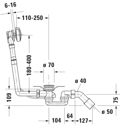 Duravit Ab- und Überlaufgarnitur Modell 790225 Duravit Ab- und Überlaufgarnitur Modell 790225