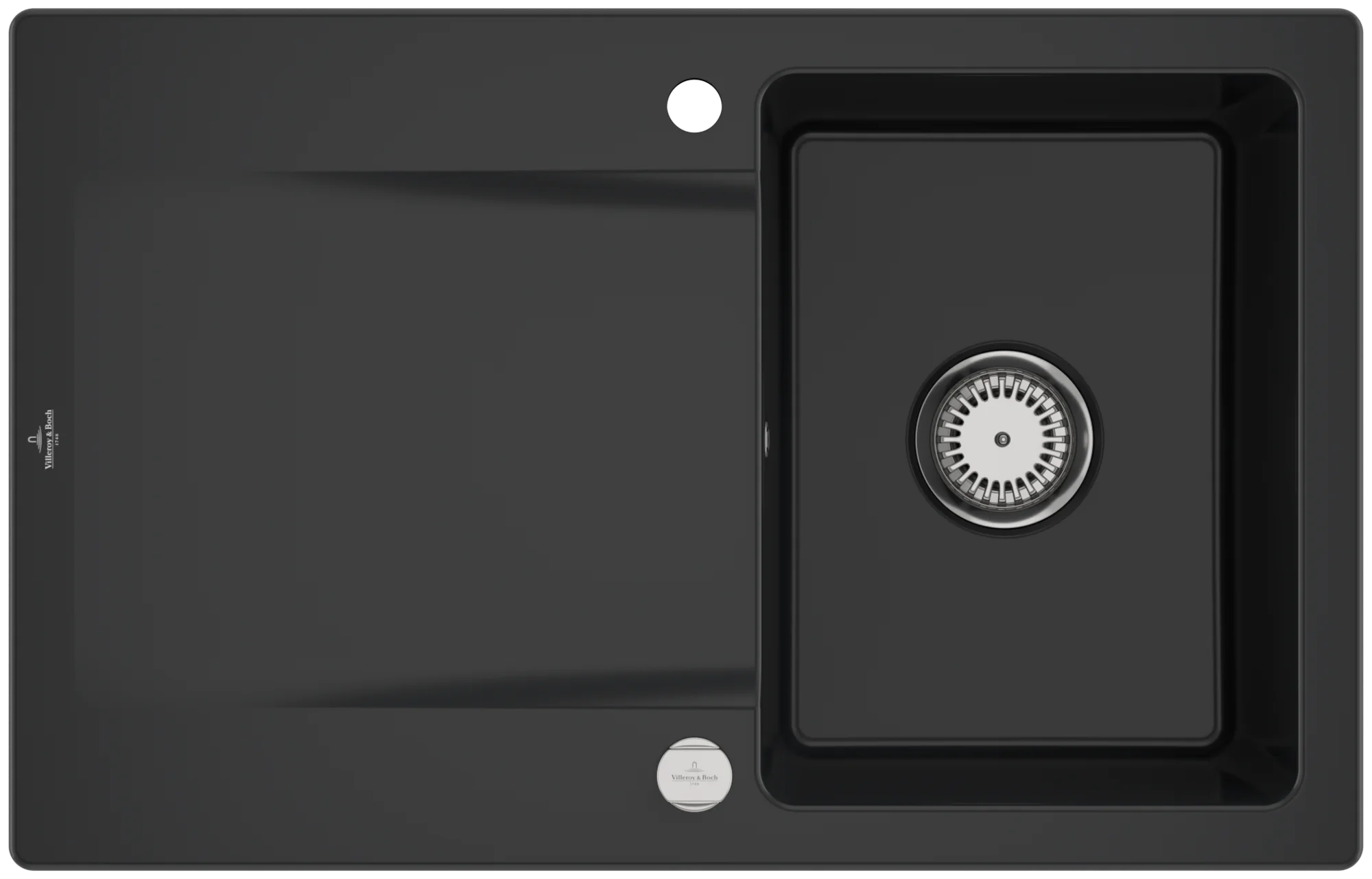 Villeroy & Boch Siluet 45 Einbauspüle 800 x 510 mm TitanCeram Pure Black Villeroy & Boch Siluet 45 Einbauspüle 800 x 510 mm TitanCeram Pure Black