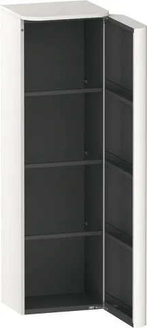 Duravit Halbhochschrank „Happy D.2 Plus“ 40 × 133,6 × 36 cm Weiß Seidenmatt, Anschlag rechts
