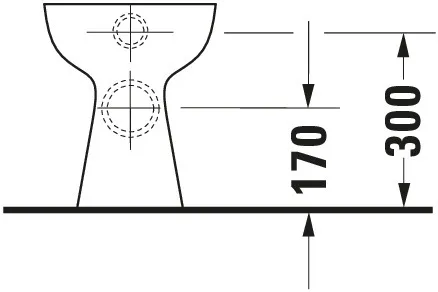 Stand-Tiefspül-WC „DuraPlus“ 30 × 35 × 39 cm in, mit Spülrand