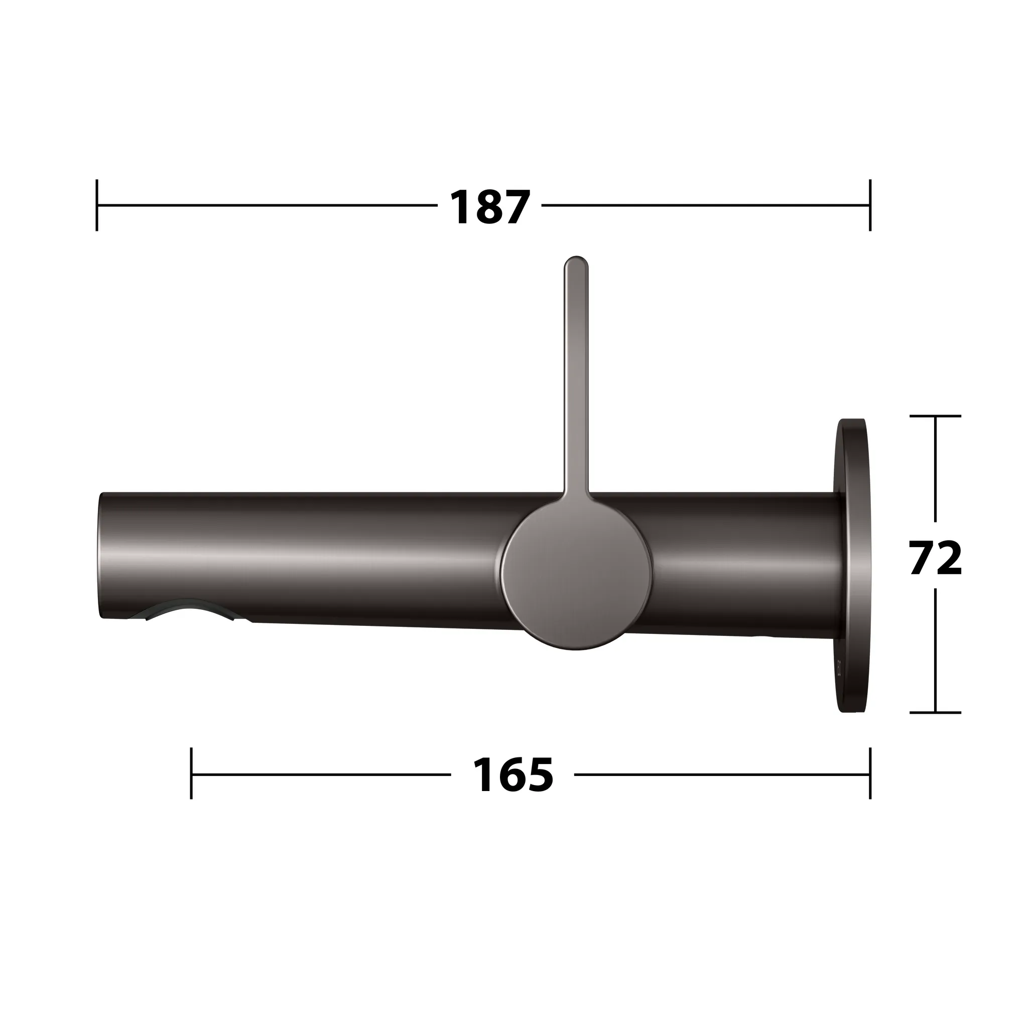 Edition 400 Einhebel-Waschtischmischer UP Ausladung 165 mm Titanschwarz gebürstet