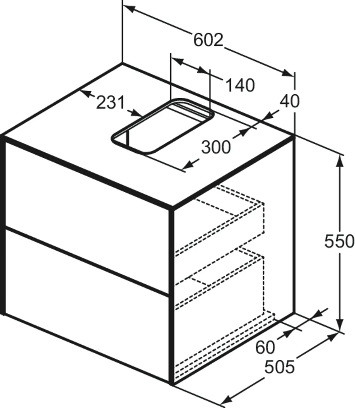 Ideal Standard Waschtischunterschrank „Conca“ 60,2 × 55 × 50,5 cm Eiche hell Furnier Ideal Standard Waschtischunterschrank „Conca“ 60,2 × 55 × 50,5 cm Eiche hell Furnier
