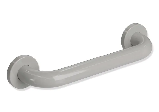 HEWI Haltegriff (ADA), Polyamid, hochglänzend, Achsmaß 406 mm, Tiefe 70 mm, Stangendurchmesser 33 mm, in HEWI Farbe 95 (Felsgrau)