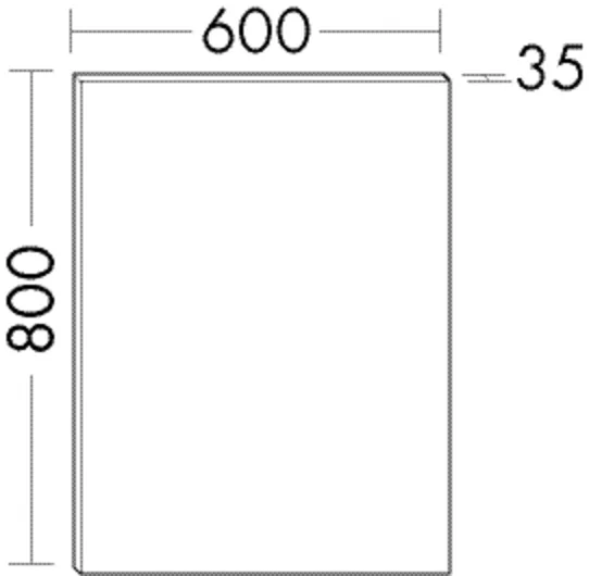 burgbad Spiegel „Sys30“ 600 × 800 mm
