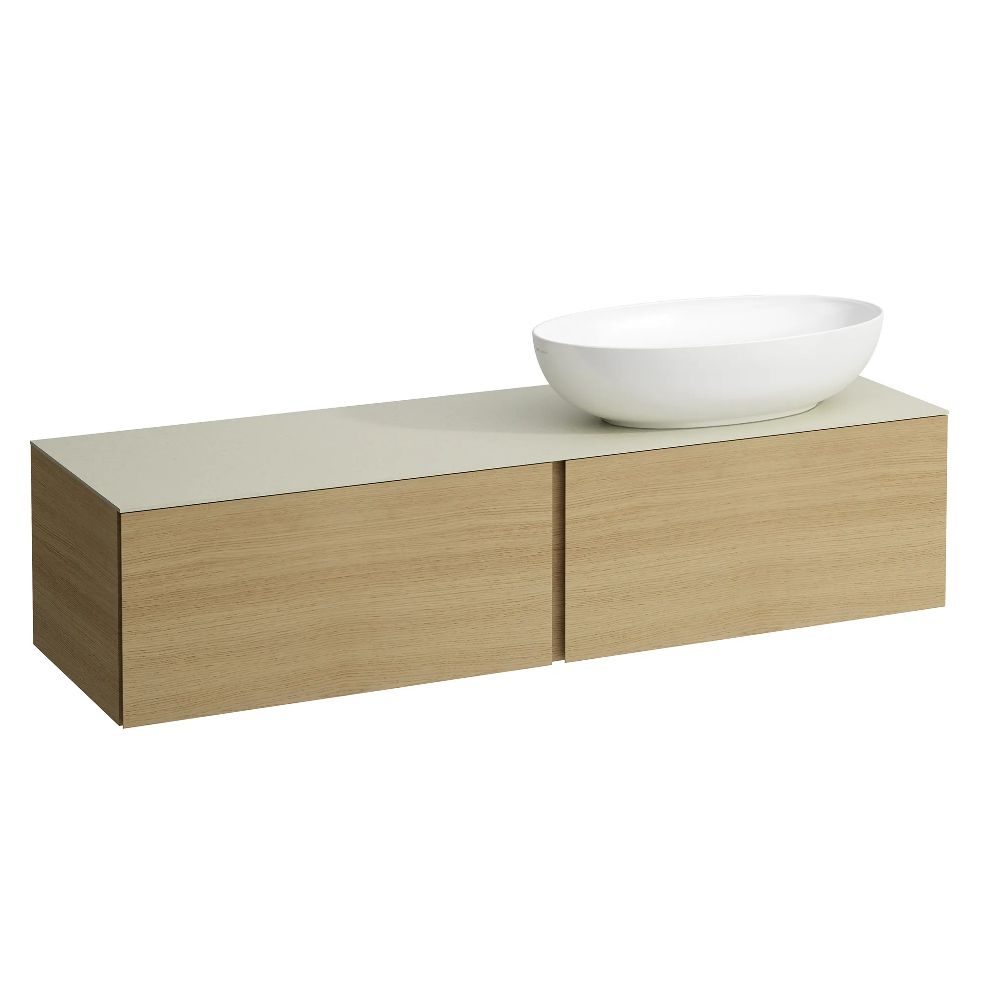 Laufen Schubladenelement „Ilbagnoalessi“ 1600 × 370 × 500 mm Eiche hell, mit Hahnlochbohrung, rechts Laufen Schubladenelement „Ilbagnoalessi“ 1600 × 370 × 500 mm Eiche hell, mit Hahnlochbohrung, rechts