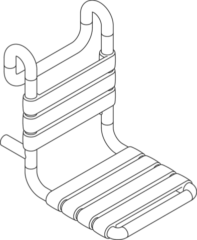 Klappsitz „Serie 801“ in Reinweiß Klappsitz „Serie 801“ in Reinweiß
