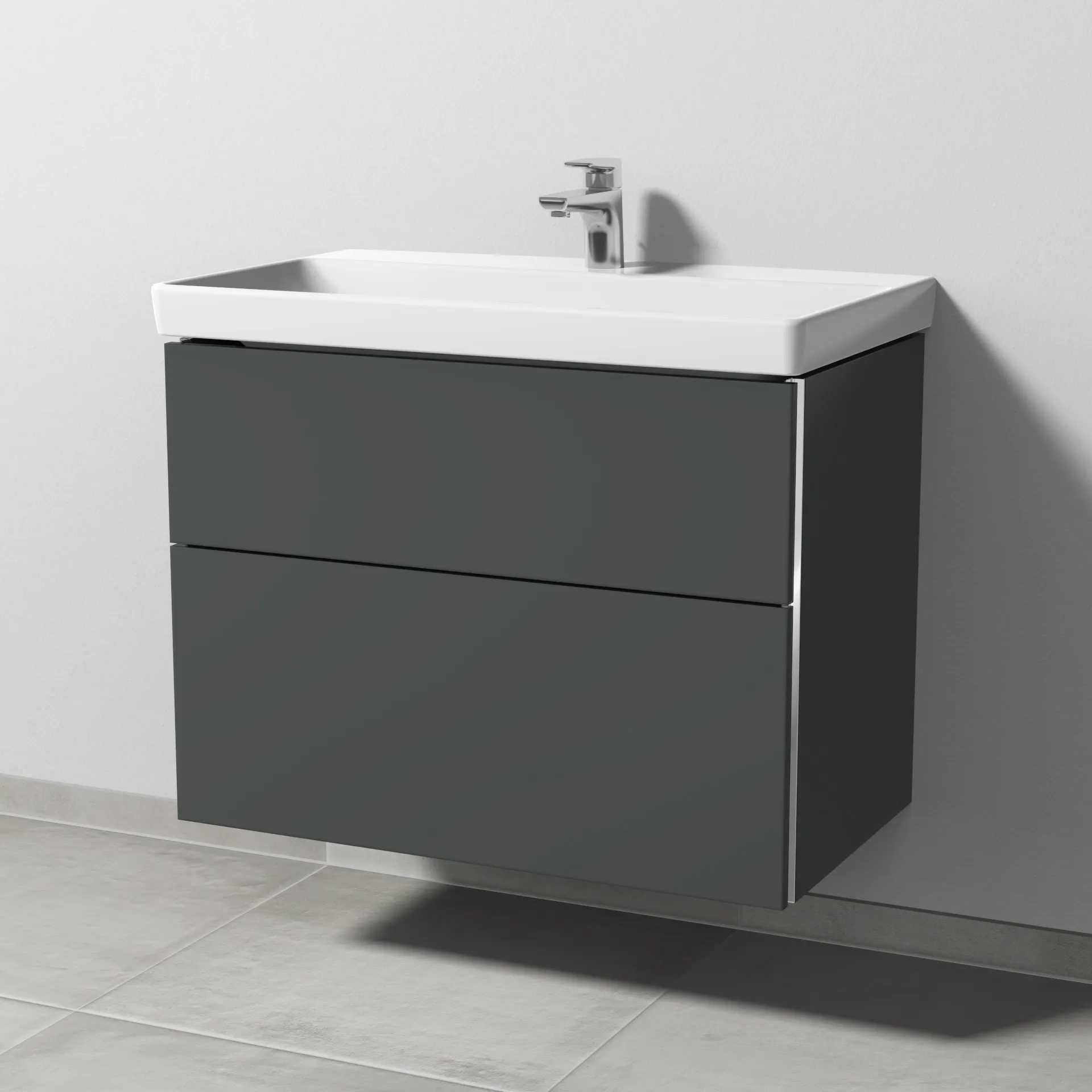 Sanipa Waschtischunterschrank „3way“ passend zu Keramik-Waschtische Avento von Villeroy & Boch 776 × 580 × 452 mm in Anthrazit (matt) Sanipa Waschtischunterschrank „3way“ passend zu Keramik-Waschtische Avento von Villeroy & Boch 776 × 580 × 452 mm in Anthrazit (matt)