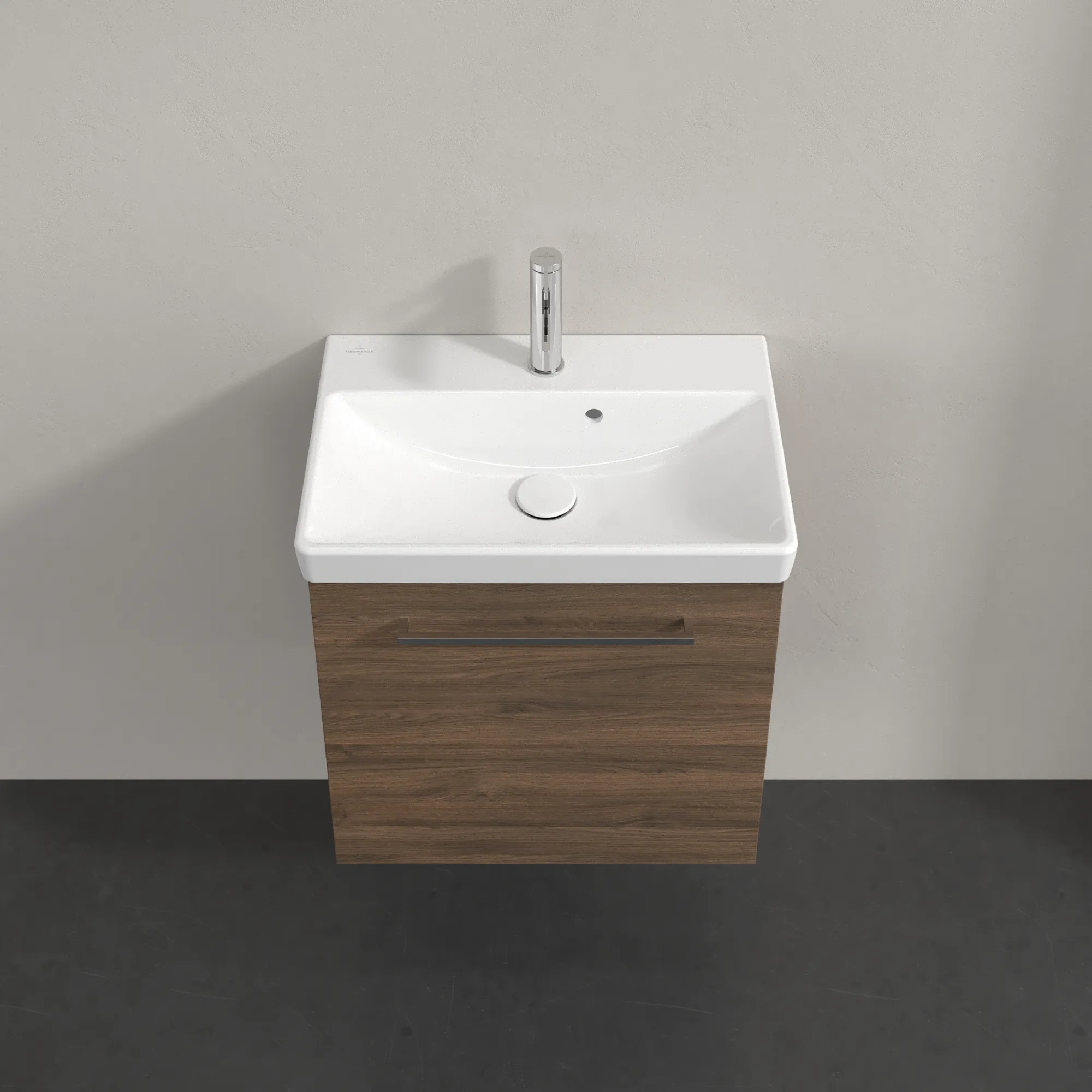 Villeroy & Boch Waschtischunterschrank mit Tür „Avento“ für Schrankwaschtisch 530 × 514 × 352 mm Arizona Oak, Anschlag rechts, Soft Closing, 1 Tür