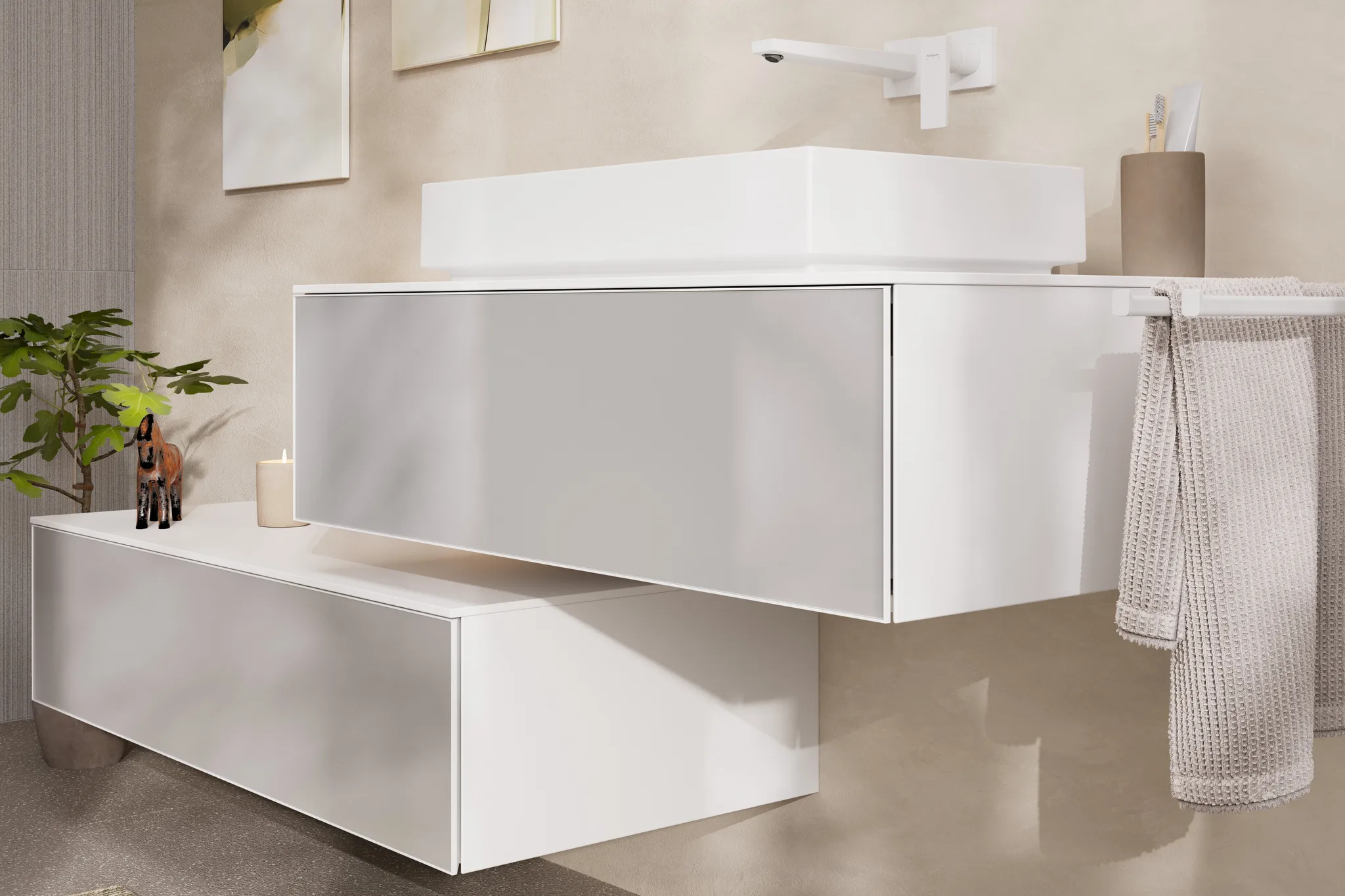 Xuniva Evo E Aufsatzwaschtisch 650/400 ohne Hahnloch und Überlauf, Weiß Xuniva Evo E Aufsatzwaschtisch 650/400 ohne Hahnloch und Überlauf, Weiß