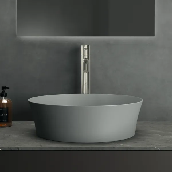 Waschbecken „Ipalyss“ 40 × 40 × 12 cm in Betongrau Waschbecken „Ipalyss“ 40 × 40 × 12 cm in Betongrau