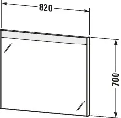 Duravit Spiegel „Brioso“ 82 × 70 cm