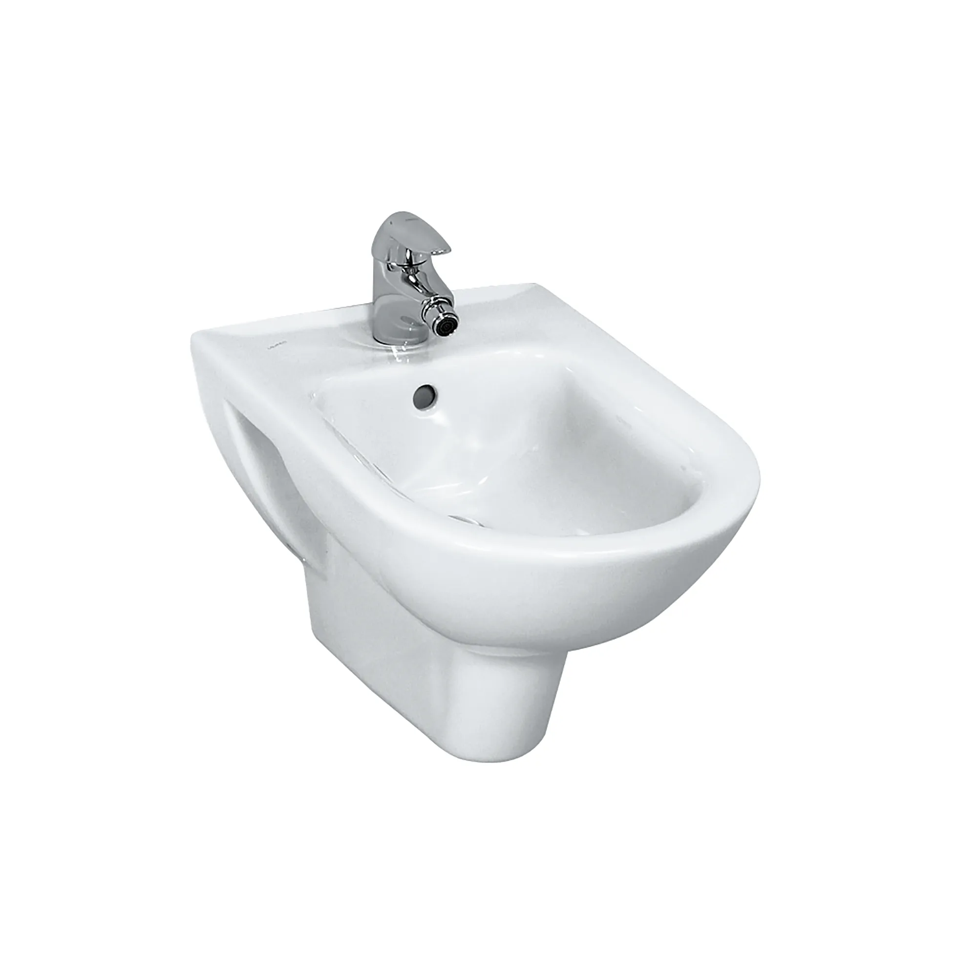 Wandbidet PRO 560x360 1 Hahnloch 2 seitliche Löcher für Wasseranschluss weiß