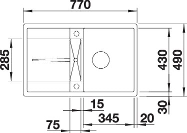 BLANCO METRA 45 S-F
