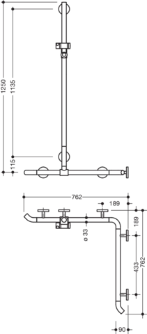 HEWI Haltegriff „System 800K“ in Rubinrot