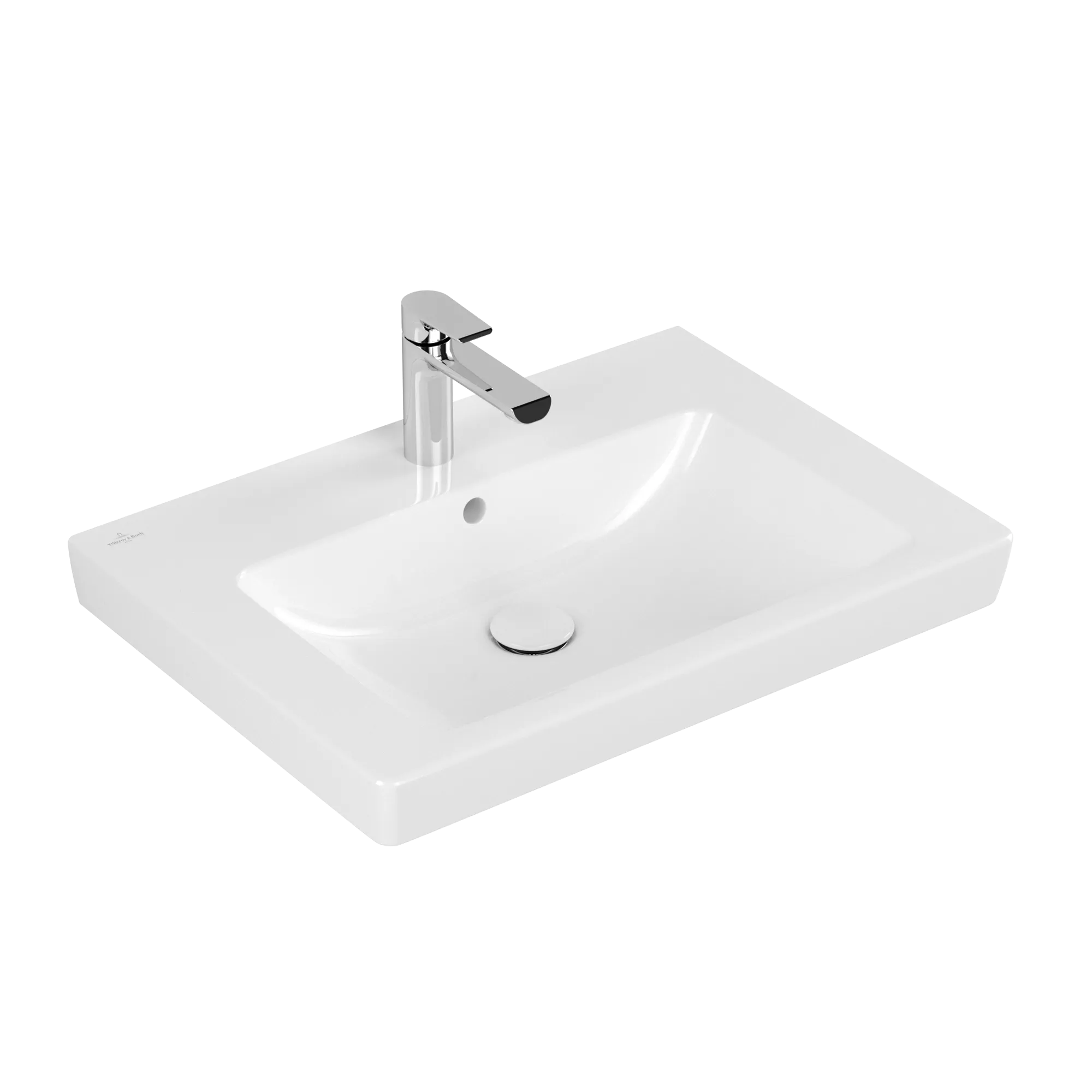Villeroy & Boch Wandwaschtisch geschliffen „Subway 2.0“ 650 × 470 × 180 mm, mit Hahnlochbohrung, Hahnlochposition mittig, mit Hahnlochbank in Weiß Alpin Villeroy & Boch Wandwaschtisch geschliffen „Subway 2.0“ 650 × 470 × 180 mm, mit Hahnlochbohrung, Hahnlochposition mittig, mit Hahnlochbank in Weiß Alpin