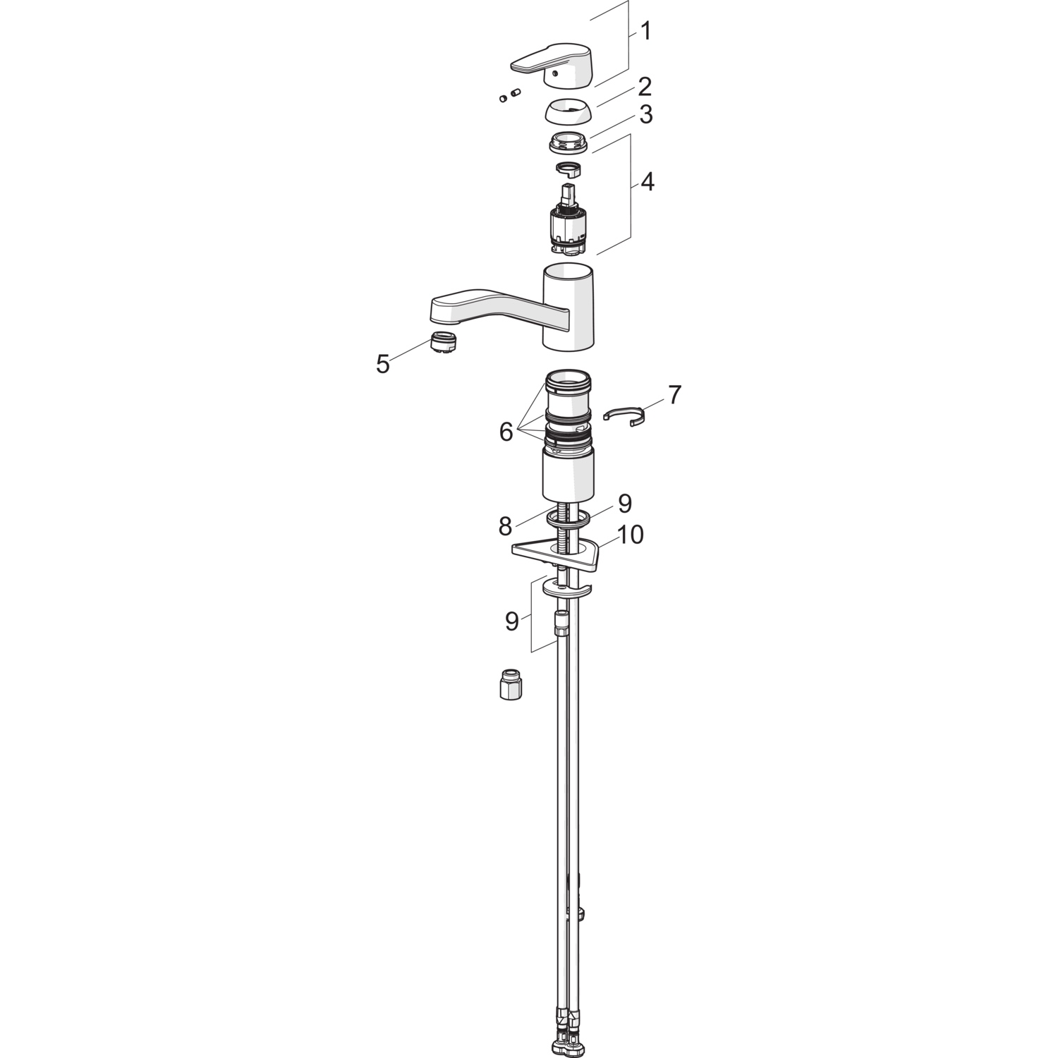 Hansa Einhand-Küchenarmatur Niederdruck „Polo“ Ausladung 215 mm in chrom Hansa Einhand-Küchenarmatur Niederdruck „Polo“ Ausladung 215 mm in chrom