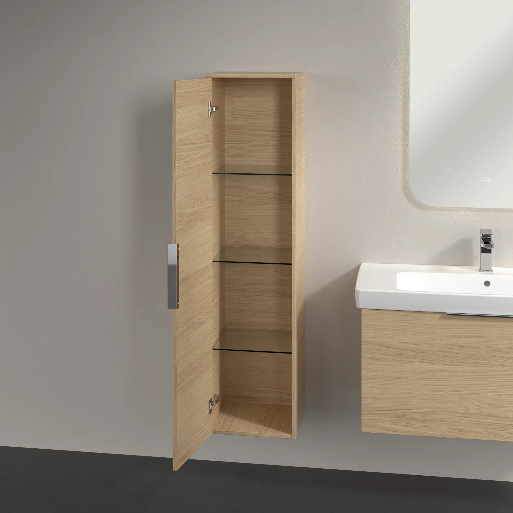 Villeroy & Boch Architectura Hochschrank B89600, 350x1400x364mm, 1 Tür, links