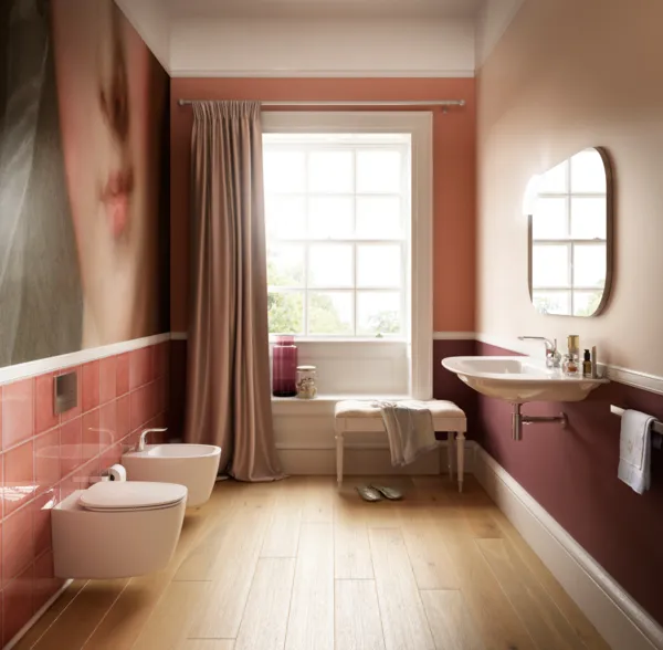 Waschtischarmatur Melange, mit Ablaufgarnitur, CU-Rohren, Ausladung 136mm, Chrom Waschtischarmatur Melange, mit Ablaufgarnitur, CU-Rohren, Ausladung 136mm, Chrom