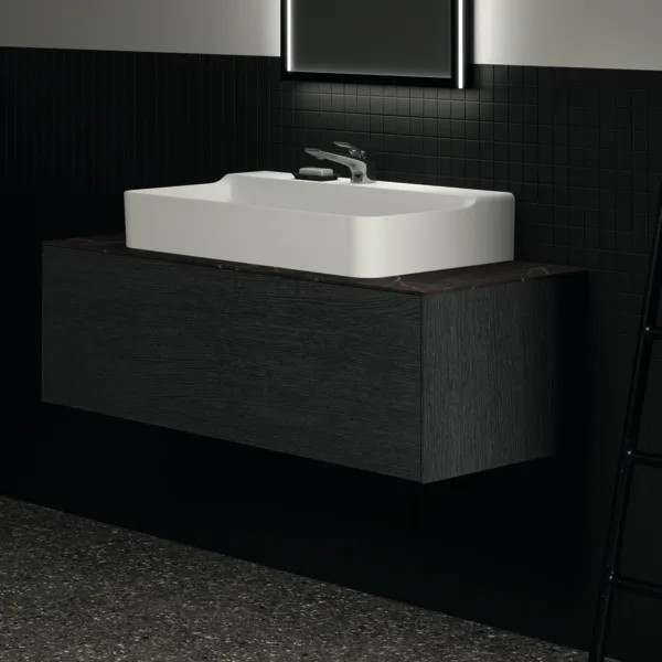 Ideal Standard Waschtischunterschrank „Conca“ 120 × 36 × 50,5 cm Eiche geflammt Furnier