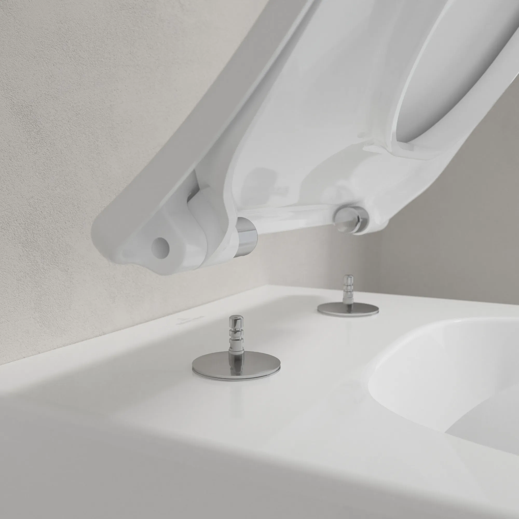 Wand-Tiefspül-WC Combi-Pack DirectFlush „Collaro“ mit SlimSeat 37,5 × 34 × 56 cm ohne Spülrand, Quick Release, Soft Closing