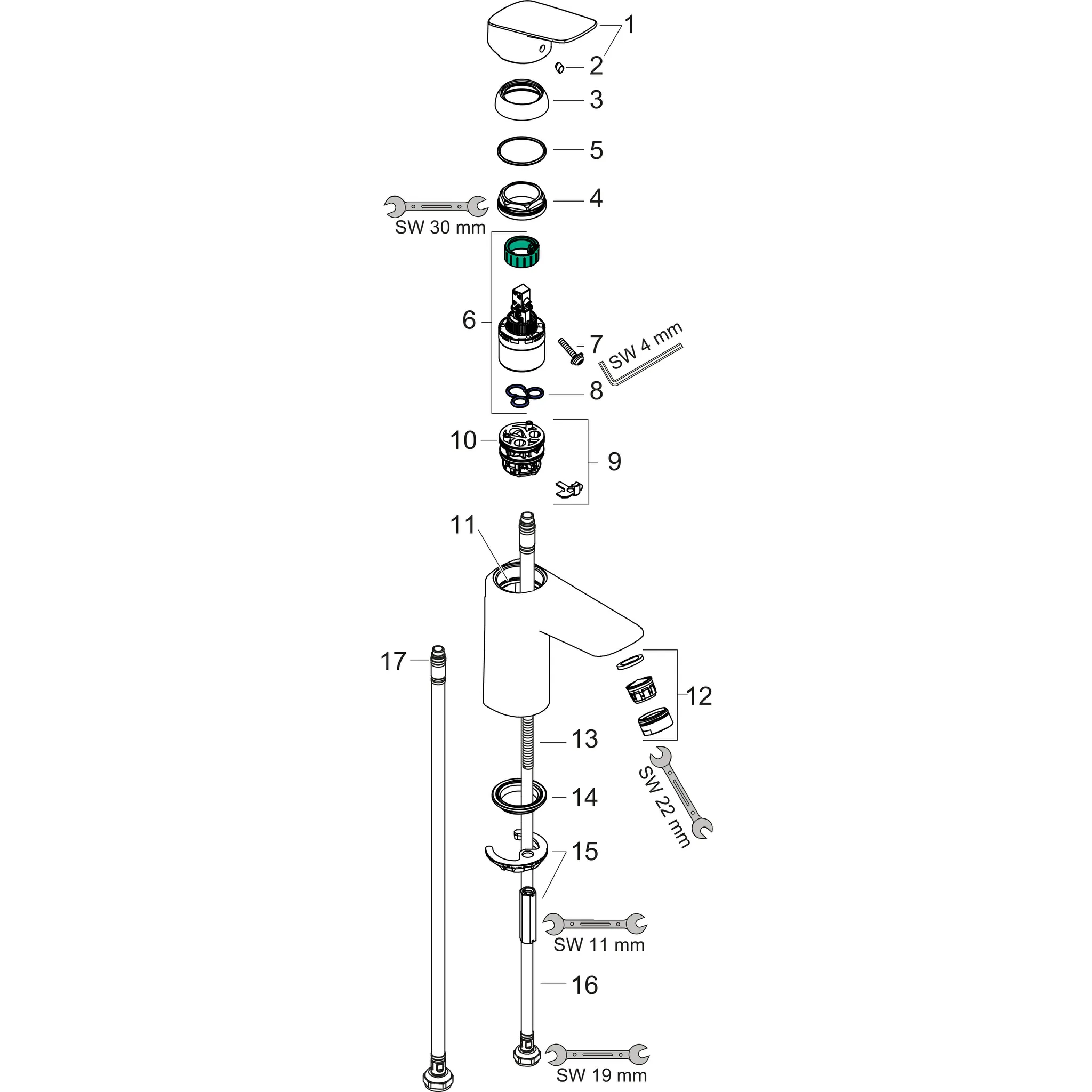 Hansgrohe Logis Einhebel-Waschtischmischer 100 ohne Ablaufgarnitur, Chrom Hansgrohe Logis Einhebel-Waschtischmischer 100 ohne Ablaufgarnitur, Chrom