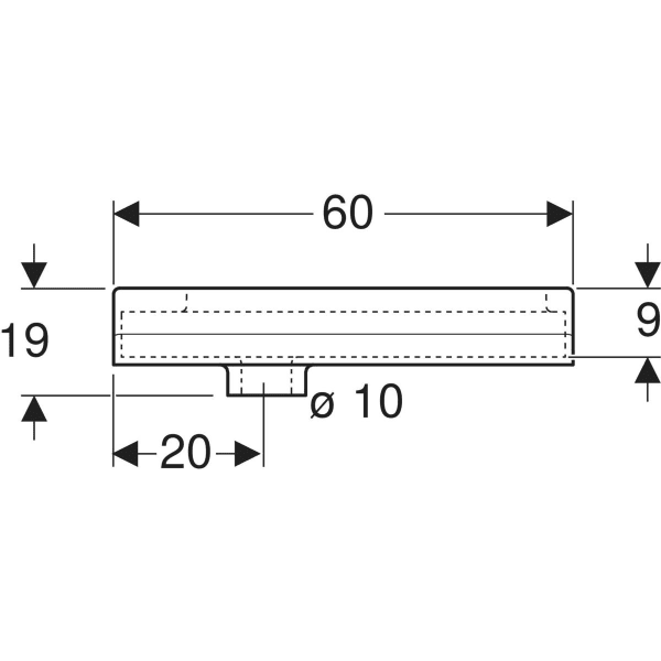 Publica Hock-WC: B=45cm, H=18cm, T=60cm, weiß