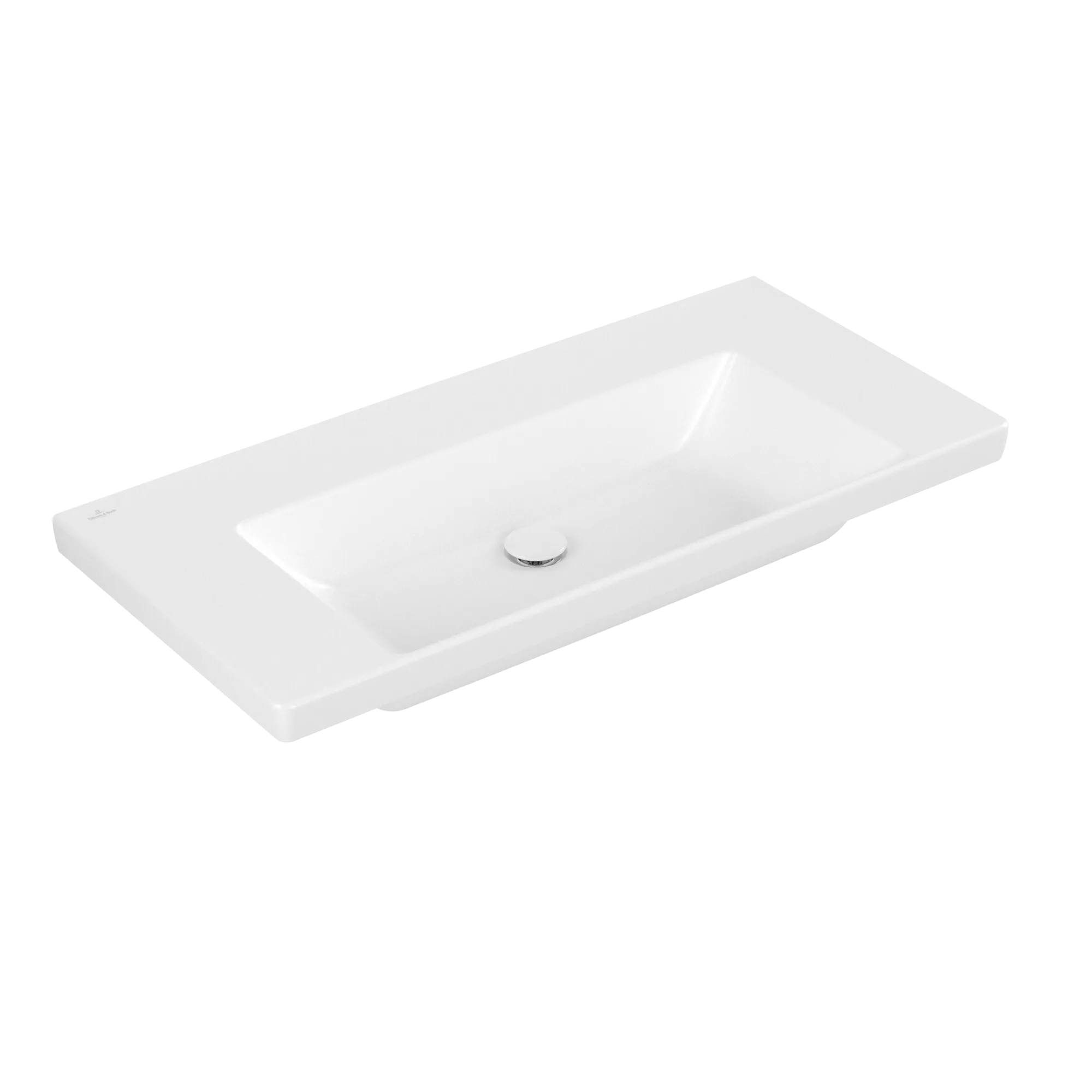 Villeroy & Boch Wandwaschtisch aus TitanCeram „Subway 3.0“ 1000 × 470 × 165 mm, ohne Hahnlochbohrung in Stone White Villeroy & Boch Wandwaschtisch aus TitanCeram „Subway 3.0“ 1000 × 470 × 165 mm, ohne Hahnlochbohrung in Stone White