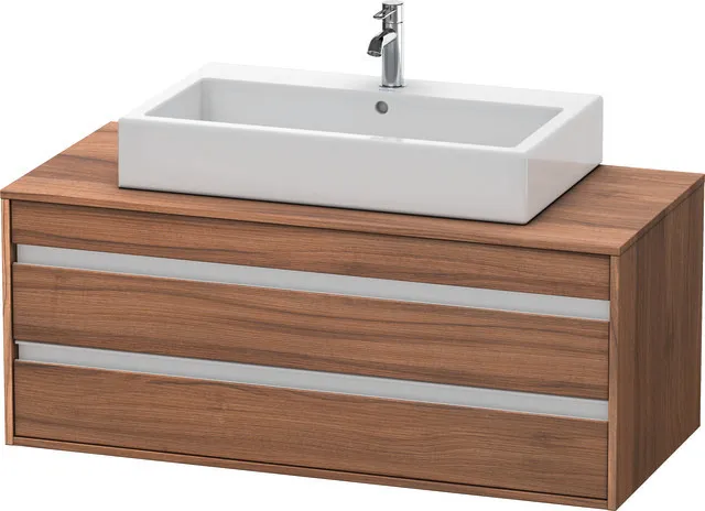 Duravit Waschtischunterschrank wandhängend „Ketho“ 120 × 49,6 × 55 cm Nussbaum Natur Duravit Waschtischunterschrank wandhängend „Ketho“ 120 × 49,6 × 55 cm Nussbaum Natur