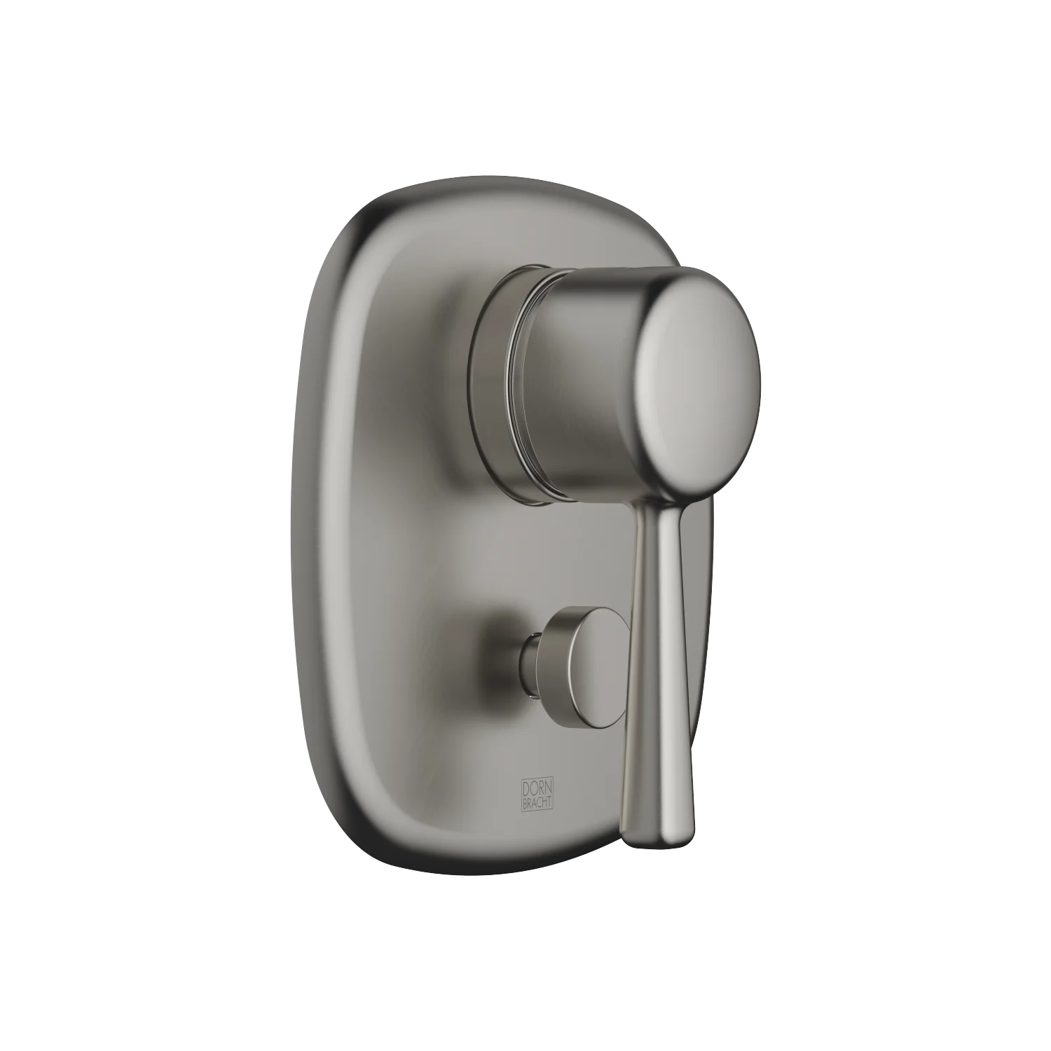 Dornbracht COYA UP-Einhandbatterie mit Umstellung - Dark Platinum gebürstet, Abdeckplatte 150 x 150 mm