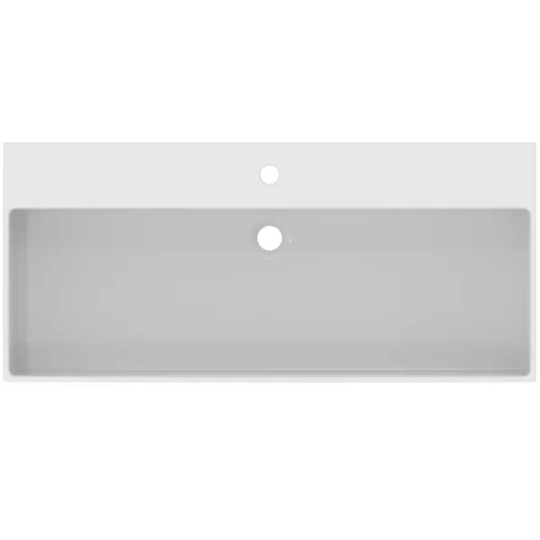 Waschbecken „Extra“ 100 × 45 × 15 cm, Hahnlochposition mittig in Weiß Waschbecken „Extra“ 100 × 45 × 15 cm, Hahnlochposition mittig in Weiß