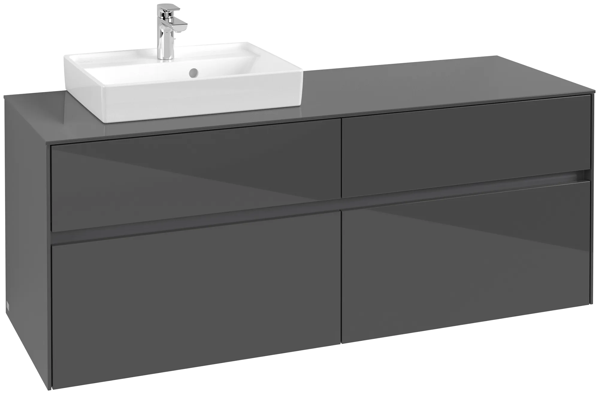 Villeroy & Boch Collaro Waschbeckenunterschrank C07400 Glossy Grey