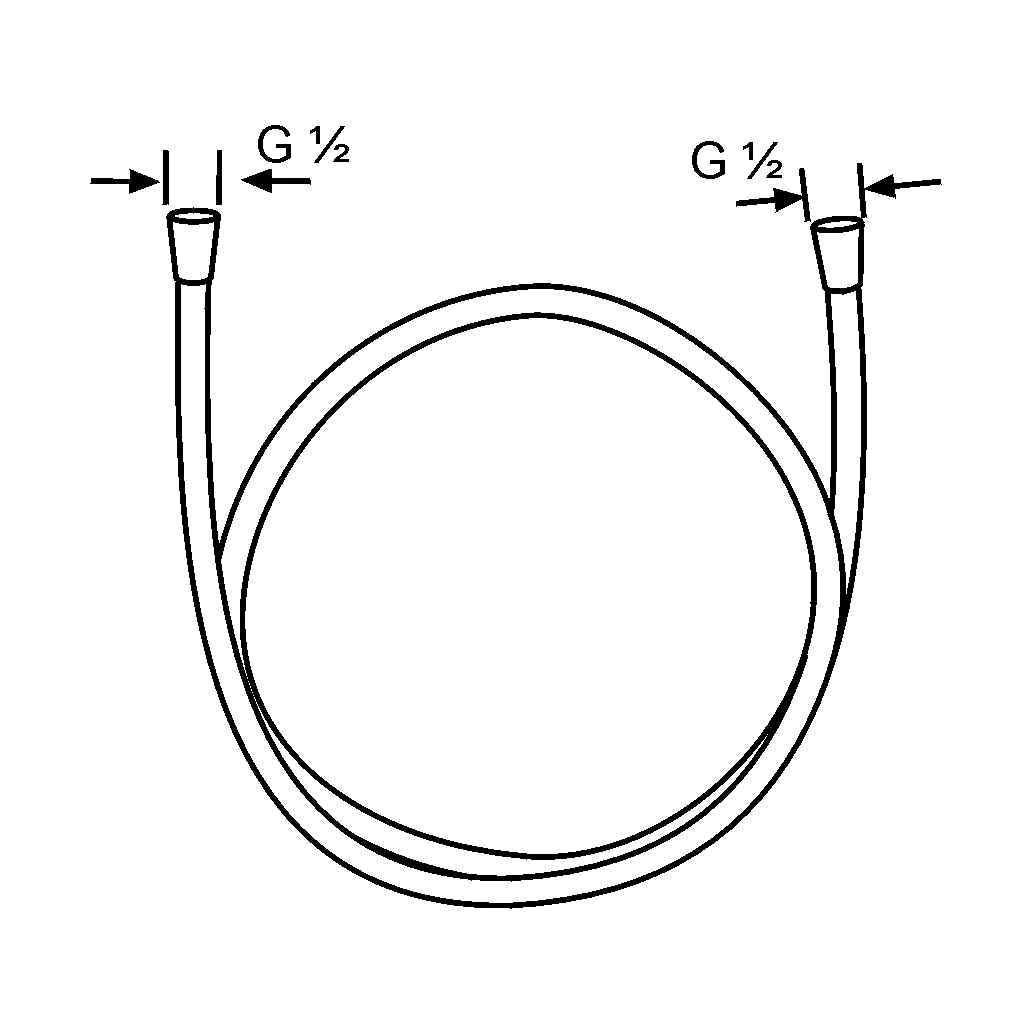 LOGOFLEX-Schlauch L 1250mm,Kon/Kon chrom