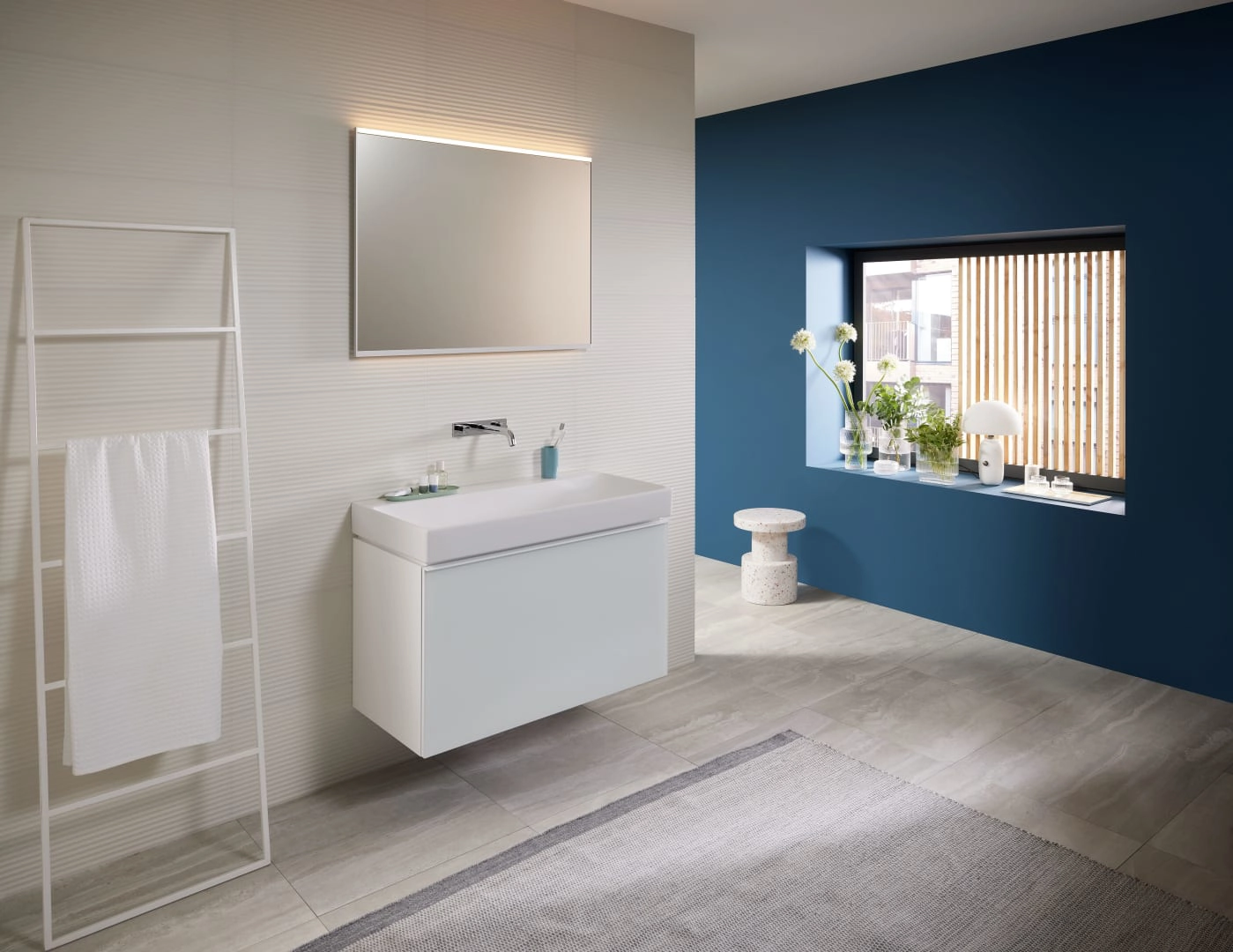Wandwaschtisch „One“, rechteckig 90 × 48 cm mit KeraTect® Wandwaschtisch „One“, rechteckig 90 × 48 cm mit KeraTect®