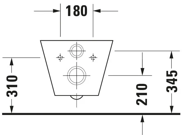 Wand-Tiefspül-WC „Starck 1“ 41 × 32 × 57,5 cm